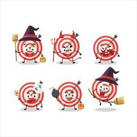 Halloween Ausdruck Emoticons mit Karikatur Charakter von Ziel vektor