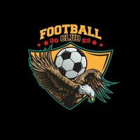 Design Logo Adler Fußball Vektor Illustration