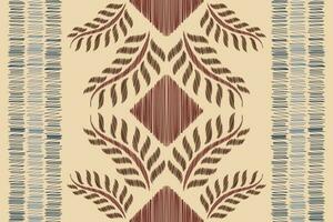 ethnisch Ikat Stoff Muster geometrisch Stil.afrikanisch Ikat Stickerei ethnisch orientalisch Muster braun Sahne Hintergrund. abstrakt,vektor,illustration.für Textur, Kleidung, Schal, Dekoration, Teppich, Seide. vektor