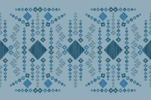 etnisk ikat tyg mönster geometrisk stil.afrikansk ikat broderi etnisk orientalisk mönster Marin blå bakgrund. abstrakt, vektor, illustration.för textur, kläder, scarf, dekoration, matta, siden. vektor