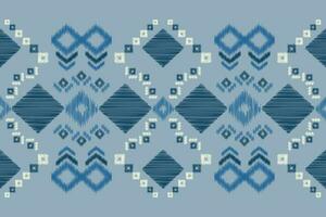 etnisk ikat tyg mönster geometrisk stil.afrikansk ikat broderi etnisk orientalisk mönster Marin blå bakgrund. abstrakt, vektor, illustration.för textur, kläder, scarf, dekoration, matta, siden. vektor