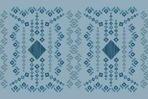 ethnisch Ikat Stoff Muster geometrisch Stil.afrikanisch Ikat Stickerei ethnisch orientalisch Muster Marine Blau Hintergrund. abstrakt,vektor,illustration.für Textur, Kleidung, Schal, Dekoration, Teppich, Seide. vektor