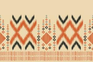 etnisk ikat tyg mönster geometrisk stil.afrikansk ikat broderi etnisk orientalisk mönster brun grädde bakgrund. abstrakt, vektor, illustration.för textur, kläder, scarf, dekoration, matta, siden. vektor