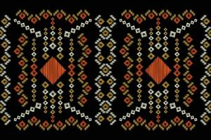 etnisk ikat tyg mönster geometrisk stil.afrikansk ikat broderi etnisk orientalisk mönster svart bakgrund. abstrakt, vektor, illustration.för textur, kläder, scarf, dekoration, matta, siden. vektor