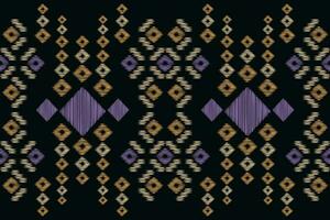 ethnisch Ikat Stoff Muster geometrisch Stil.afrikanisch Ikat Stickerei ethnisch orientalisch Muster schwarz Hintergrund. abstrakt,vektor,illustration.für Textur, Kleidung, Schal, Dekoration, Teppich, Seide. vektor