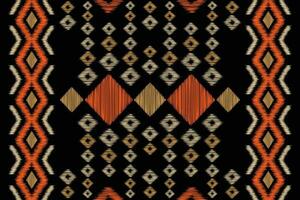 ethnisch Ikat Stoff Muster geometrisch Stil.afrikanisch Ikat Stickerei ethnisch orientalisch Muster schwarz Hintergrund. abstrakt,vektor,illustration.für Textur, Kleidung, Schal, Dekoration, Teppich, Seide. vektor