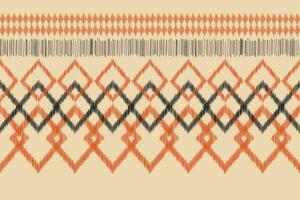 ethnisch Ikat Stoff Muster geometrisch Stil.afrikanisch Ikat Stickerei ethnisch orientalisch Muster braun Sahne Hintergrund. abstrakt,vektor,illustration.für Textur, Kleidung, Schal, Dekoration, Teppich, Seide. vektor