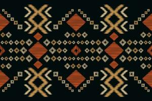 ethnisch Ikat Stoff Muster geometrisch Stil.afrikanisch Ikat Stickerei ethnisch orientalisch Muster schwarz Hintergrund. abstrakt,vektor,illustration.für Textur, Kleidung, Schal, Dekoration, Teppich, Seide. vektor