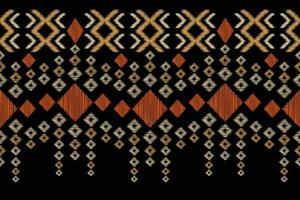 etnisk ikat tyg mönster geometrisk stil.afrikansk ikat broderi etnisk orientalisk mönster svart bakgrund. abstrakt, vektor, illustration.för textur, kläder, scarf, dekoration, matta, siden. vektor