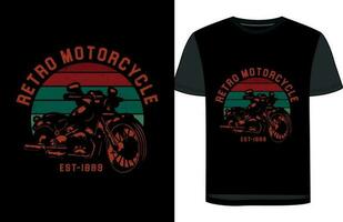 Vintage-Motorrad-T-Shirt-Design vektor