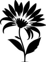 blomma - minimalistisk och platt logotyp - vektor illustration