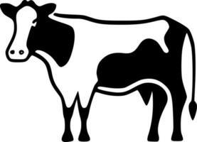Kuh, schwarz und Weiß Vektor Illustration