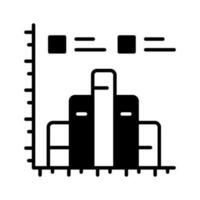 vorsichtig gefertigt Vektor von Bar Diagramm, Bar Graph Symbol im modisch Stil