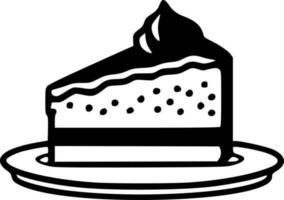 Kuchen - - schwarz und Weiß isoliert Symbol - - Vektor Illustration