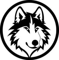 Wolf, schwarz und Weiß Vektor Illustration