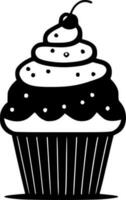 muffin - minimalistisk och platt logotyp - vektor illustration
