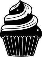 cupcake, minimalistisk och enkel silhuett - vektor illustration