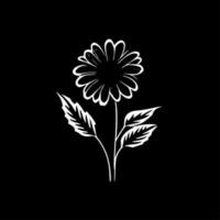 Blume - - minimalistisch und eben Logo - - Vektor Illustration