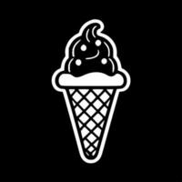 Eis Sahne - - minimalistisch und eben Logo - - Vektor Illustration