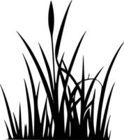 gräs - minimalistisk och platt logotyp - vektor illustration