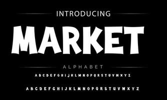 funky bunt Karikatur Schriftart Typ. Vektor Alphabet