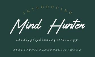 Unterschrift Schriftart Kalligraphie Logo Skript Bürste Schriftart Art Schriftart Beschriftung handgeschrieben vektor