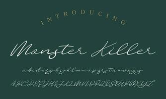 Unterschrift Schriftart Kalligraphie Logo Skript Bürste Schriftart Art Schriftart Beschriftung handgeschrieben vektor