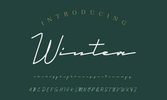 Unterschrift Schriftart Kalligraphie Logo Skript Bürste Schriftart Art Schriftart Beschriftung handgeschrieben vektor