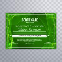 Abstrakt grön certifikatmall bakgrund vektor