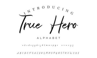 Unterschrift Schriftart Kalligraphie Logo Skript Bürste Schriftart Art Schriftart Beschriftung handgeschrieben vektor