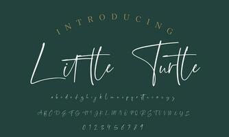 Unterschrift Schriftart Kalligraphie Logo Skript Bürste Schriftart Art Schriftart Beschriftung handgeschrieben vektor