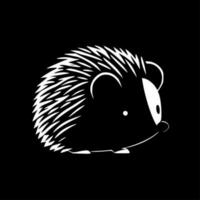 Igel - - schwarz und Weiß isoliert Symbol - - Vektor Illustration