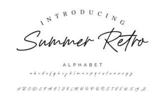 Unterschrift Schriftart Kalligraphie Logo Skript Bürste Schriftart Art Schriftart Beschriftung handgeschrieben vektor