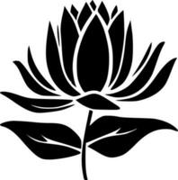 lotus blomma - minimalistisk och platt logotyp - vektor illustration