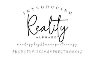 Unterschrift Schriftart Kalligraphie Logo Skript Bürste Schriftart Art Schriftart Beschriftung handgeschrieben vektor