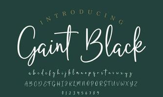 Unterschrift Schriftart Kalligraphie Logo Skript Bürste Schriftart Art Schriftart Beschriftung handgeschrieben vektor