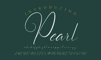 Unterschrift Schriftart Kalligraphie Logo Skript Bürste Schriftart Art Schriftart Beschriftung handgeschrieben vektor