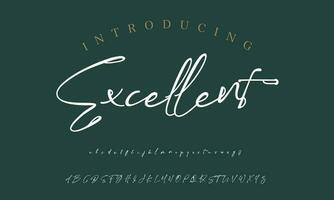 Unterschrift Schriftart Kalligraphie Logo Skript Bürste Schriftart Art Schriftart Beschriftung handgeschrieben vektor