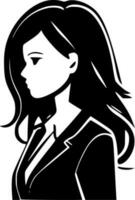 Mädchen Boss - - minimalistisch und eben Logo - - Vektor Illustration