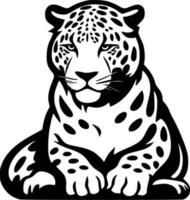 Leopard - - minimalistisch und eben Logo - - Vektor Illustration