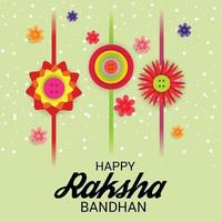 Vektorillustration eines Hintergrunds für glückliches raksha bandhan indisches Fest der Schwestern und Brüder vektor
