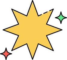 isoliert dekorativ Star Symbol im eben Stil. vektor