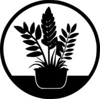 Pflanzen - - minimalistisch und eben Logo - - Vektor Illustration