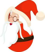 süß Santa claus tragen Brille. vektor
