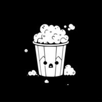 Popcorn - - schwarz und Weiß isoliert Symbol - - Vektor Illustration