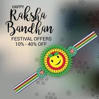 vektor illustration av en bakgrund för glad raksha bandhan indisk festival för systrar och bröder