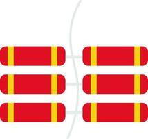 brinnande sträng smällare röd och gul ikon eller symbol. vektor