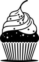 Cupcake - - minimalistisch und eben Logo - - Vektor Illustration