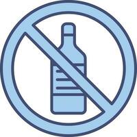 Nein Trinken Symbol oder Symbol im Blau Farbe. vektor