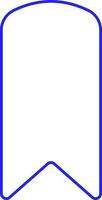 blå linjär stil bok mark ikon. vektor